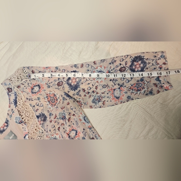 💜🩵MAEVE Anthropologie Shirt Women Size 8 Viola Chiffon Boho Blouse🩷💚 - Picture 6 of 7